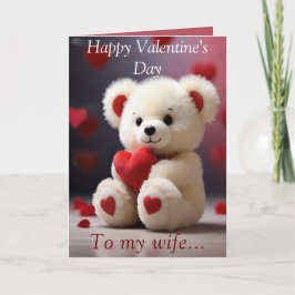 Teddy Bear Valentine's Card for Wife シーズンカード