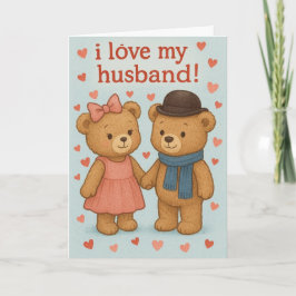 Teddy bear Valentine's Day Card  カード