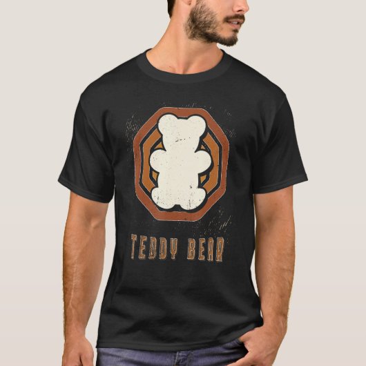 Teddy Bear Vintage Retro Classic Love Tシャツ (正面)