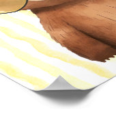 Teddy bear wall art I love you beary much poster ポスター (角)