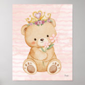 Teddy bear wall art poster My Princess ポスター (正面)