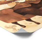 Teddy Bear Watercolor Nursery Wall Art Poster ポスター (角)