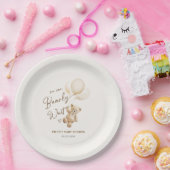 Teddy Bear We Can Bearly Wait Baby Shower ペーパープレート (パーティー)