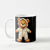 Teddy Bear Wearing Pajamas コーヒーマグカップ (左)