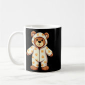 Teddy Bear Wearing Pajamas コーヒーマグカップ (左)