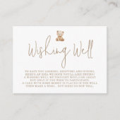 Teddy Bear Wishing Well Baby Shower  エンクロージャーカード (正面)