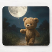Teddy Bear With a Moon Balloon マウスパッド (正面)