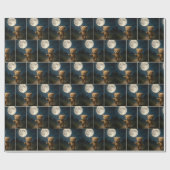 Teddy Bear With a Moon Balloon ラッピングペーパー (フラット)