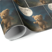 Teddy Bear With a Moon Balloon ラッピングペーパー (ロールコーナー)
