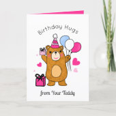 Teddy Bear with Balloons Birthday Card シーズンカード (正面)