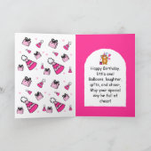 Teddy Bear with Balloons Birthday Card シーズンカード (内部)