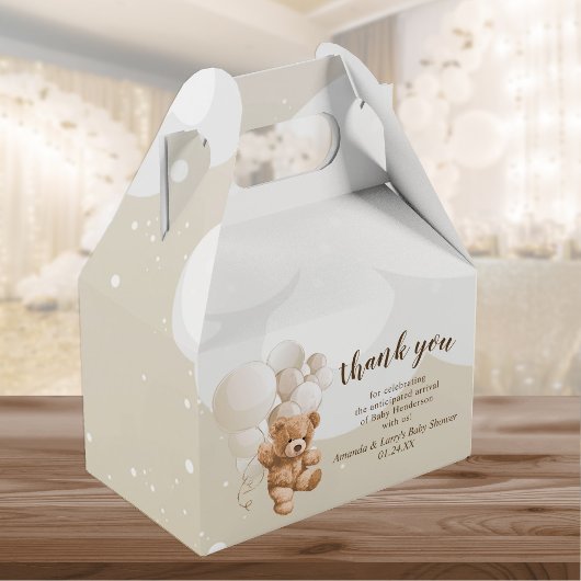 Teddy Bear with Balloons Favor Box フェイバーボックス