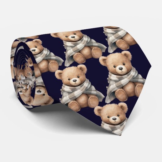 Teddy Bear with Blankie Neck Tie ネクタイ (ロール)