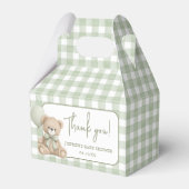 Teddy Bear With Green Balloons Favor Box フェイバーボックス (正面サイド)