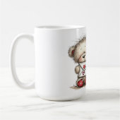 Teddy Bear with Heart-Sealed Envelope コーヒーマグカップ (左)