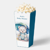 Teddy Bear With Umbrella Boy Baby Shower  フェイバーボックス (はじけた状態)