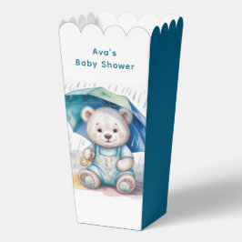 Teddy Bear With Umbrella Boy Baby Shower  フェイバーボックス