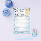 Teddy Bearsそのベビーチューニングシャワーゲームカード チラシ (シングル)