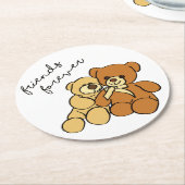 Teddy bears ラウンドペーパーコースター (アングル)