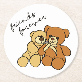 Teddy bears ラウンドペーパーコースター