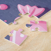 Teddy bears and candy pattern ジグソーパズル (側面)