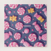 Teddy bears and candy pattern ジグソーパズル (縦)