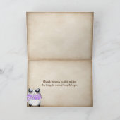 teddy bears by fireplace Thank You カード (内部)