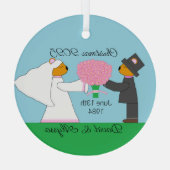 Teddy Bears Getting Marks: ガラスオーナメント (裏面)