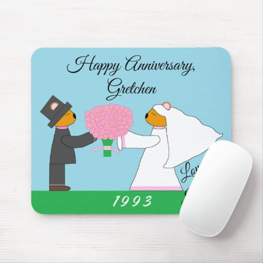 Teddy Bears Getting Marks：記念日 マウスパッド (マウス)