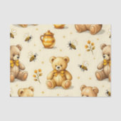 Teddy Bears Honey Bees Nursery Pattern 薄葉紙 (正面)