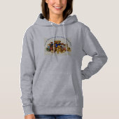 TEDDY BEARS HOODED SWEATSHIRT WOMENS GRAY パーカ (正面)