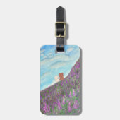 Teddy Bears in Lavender Field – Soft Pastel Painti ラゲッジタグ (正面縦)