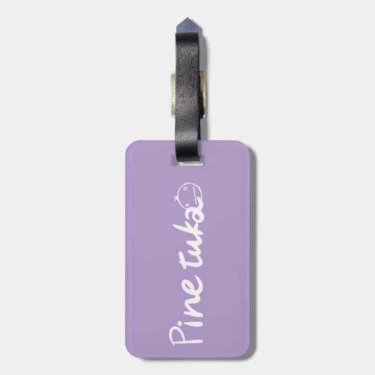 Teddy Bears in Lavender Field – Soft Pastel Painti ラゲッジタグ (裏面縦)