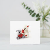 TEDDY BEARS & LOVEハート ポストカード (スタンド正面)