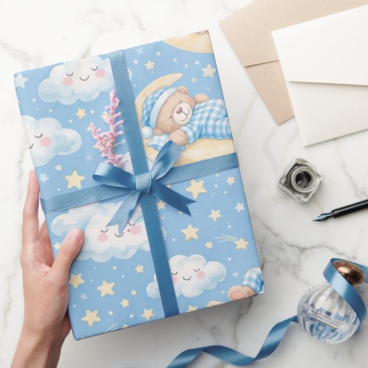 Teddy Bears Sleeping On the Moon ラッピングペーパー (ギフト)