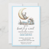 Teddy Blue Bear我々は心から待つことができる 招待状 (正面)