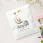 Teddy Blue Bear Boy Baby Shower フェイバーバッグ (封をした状態)