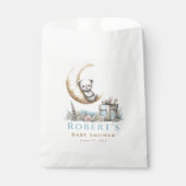 Teddy Blue Bear Boy Baby Shower フェイバーバッグ (正面)