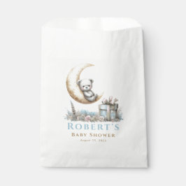 Teddy Blue Bear Boy Baby Shower フェイバーバッグ