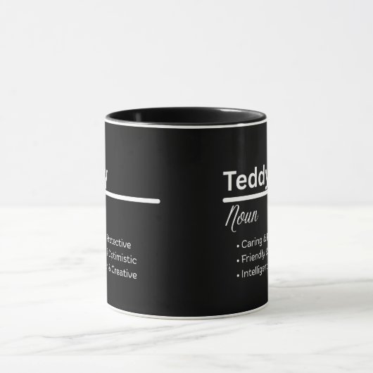 Teddy Boy Name Definition Personalized Mug マグカップ (中央)