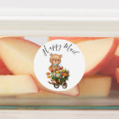 Teddy Foral Boy 素朴 Happy Mail Baby Shower ラベル (貼付)