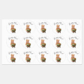 Teddy Foral Happy Mailベビー素朴シャワーラベル ラベル (シート)