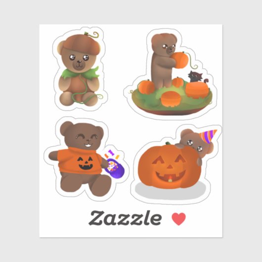 Teddy Halloween Collection - Sticker Pack シール (シート)
