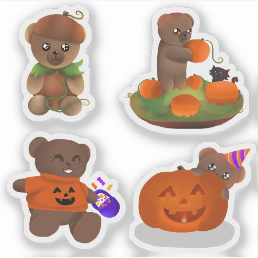 Teddy Halloween Collection - Sticker Pack シール (正面)