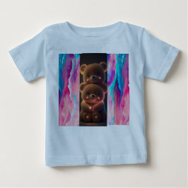 Teddy Love：かわいいベビーTシャツ ベビーTシャツ