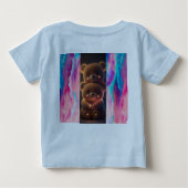 Teddy Love：かわいいベビーTシャツ ベビーTシャツ (裏面)