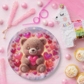 Teddy Love Party プレート 💖紙皿 (パーティー)