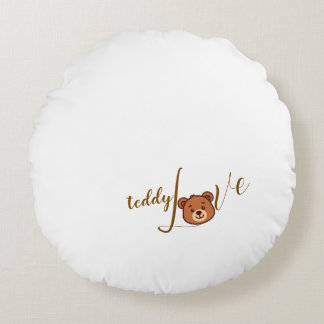 Teddy Love Round Pillow  ラウンドクッション
