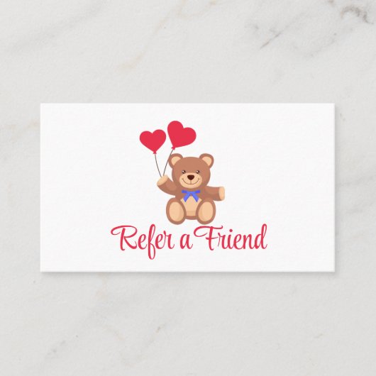 Teddy Memory Bear Business 紹介カード (正面)