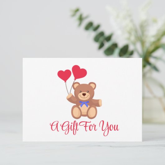 Teddy Memory Bear Business Gift証明書 (スタンド正面)